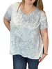 leopard sharkbite tee in grey