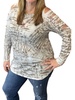 cut out neutral top in grey