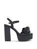 lollien ankle strap platform sandal in black