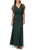 womens beaded blouson evening dress