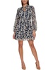womens floral tie neck shirtdress