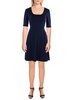womens scoopneck elbow sleeve shift dress