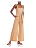 womens linen square neck jumpsuit