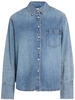 women's finely oversized denim shirt, sadie light vintage blue