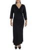 plus womens surplice long maxi dress