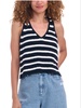dierdre sweater tank top in navy/white