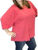 me dolman tunic top in coral