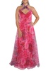 womens maxi printed evening dress