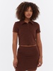 filby terry crop polo t-shirt
