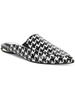 womens slip-on houndstooth mules