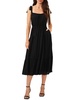 womens pleated boho midi dress
