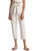 womens faux leather paperbag cropped pants