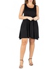 plus womens printed knee-length shift dress