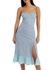 enora womens floral print slit midi dress