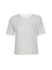 stripe pocket crew tee in green multi