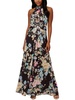 womens chiffon floral maxi dress