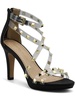gravie womens faux leather studded ankle strap