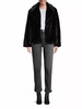 milly plant-based fur coat in noir