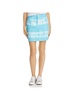womens tie-dye short denim skirt