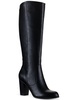 addyyp  womens faux leather wide calf knee-high boots