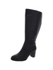 adonnys womens memory foam block heel knee-high boots