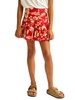 vista flower print skirt in red