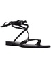 minola womens faux leather ankle tie thong sandals