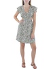 womens printed short shift dress