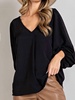 callista balloon sleeve top in black