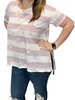 stars tee in lavender/white
