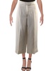 womens wide leg linen blend culottes