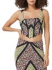 womens floral hi-low cropped
