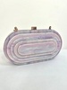 women's deco clutch bag in lilac