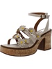 taiza 2 womens leather floral slingback sandals