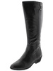 brilliance womens wide calf faux leather riding boots
