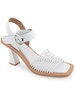 crew womens faux leather square toe strappy sandals