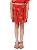 girl's sea flower all-over woven skirt in red