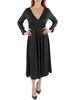 plus womens satin formal cocktail and party dress