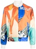 6304133 men's multicolor silk graphic-print bomber jacket