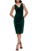 womens velvet knee cocktail and party dress
