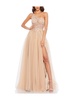 womens embellished one shoulder evening dress