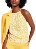 womens printed sleeveless halter top