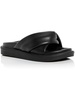ryle womens faux leather slip on slide sandals