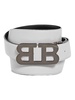 mirror 6300590 men's white reversible grained leather belt