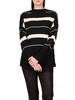 modern stripe tunic in black/almond