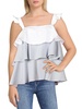womens striped tiered peplum top