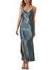 kathleen womens satin embellished maxi dress