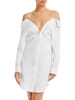 womens collared mini shirtdress