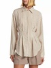 eritrea stripe linen top in white