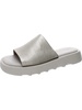 jessa womens leather metallic slide sandals